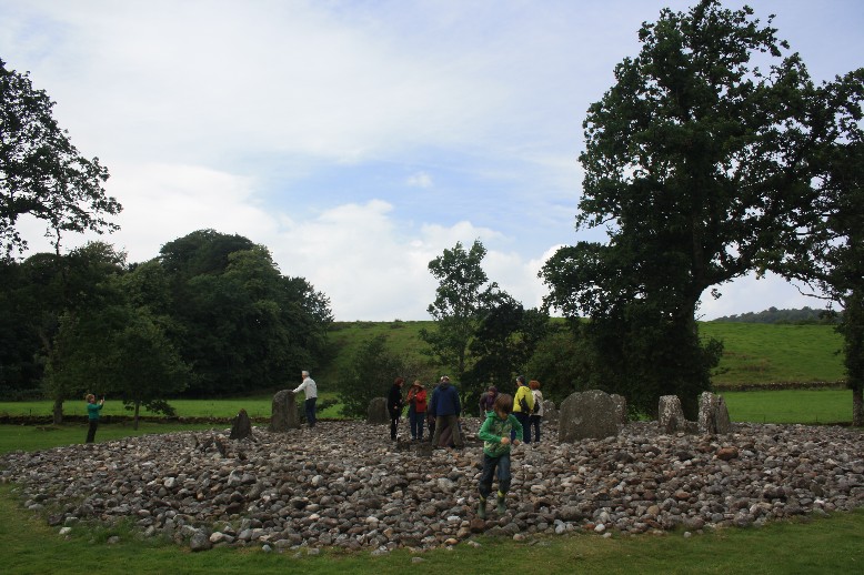 I didn't dare to take a close-up photo, but those are the folks that were checking out the energy flow of the stone circle. 
