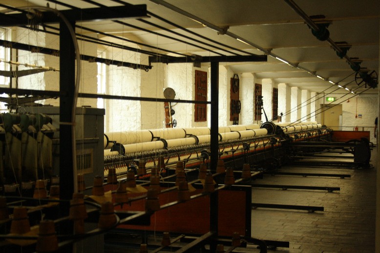 The spinning machine in the cotton mill. Industrialisation at its best. 