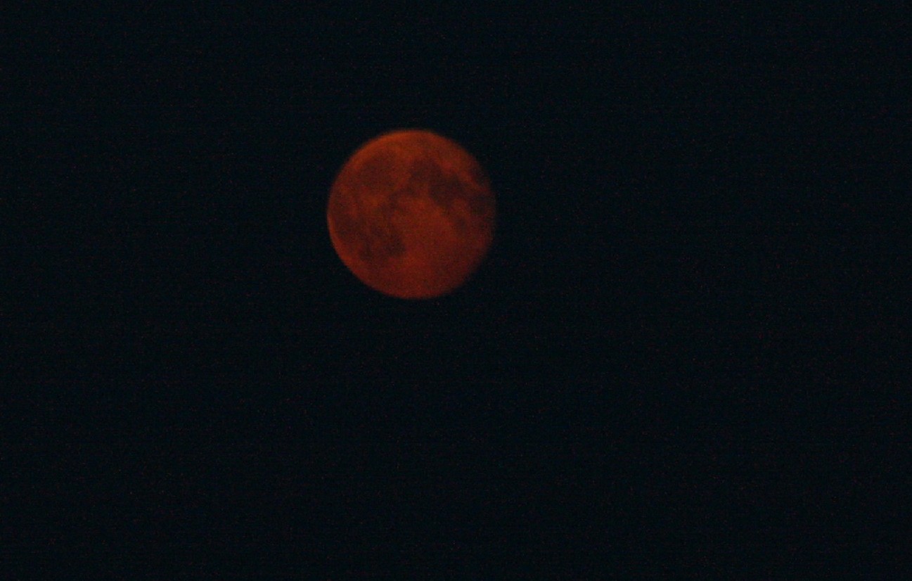 And a red moon above the scenery, giving all of it a peculiar feeling. 