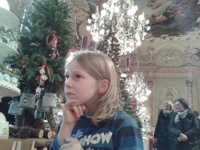 Shopping in a castle - even a 7-year-old boy is impressed.