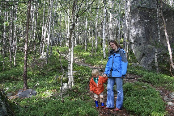 Byklestig Setesdal Norwegen, Wandern mit Kleinkind
