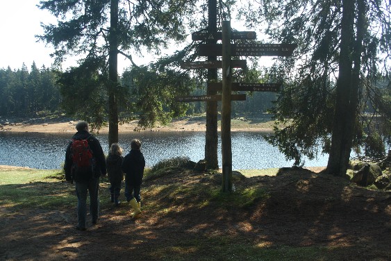 Wandern? Oder eher Spazieren gehen? Egal, wie man es definiert, einmal rund um den Oderteich laufen macht allen Spaß!