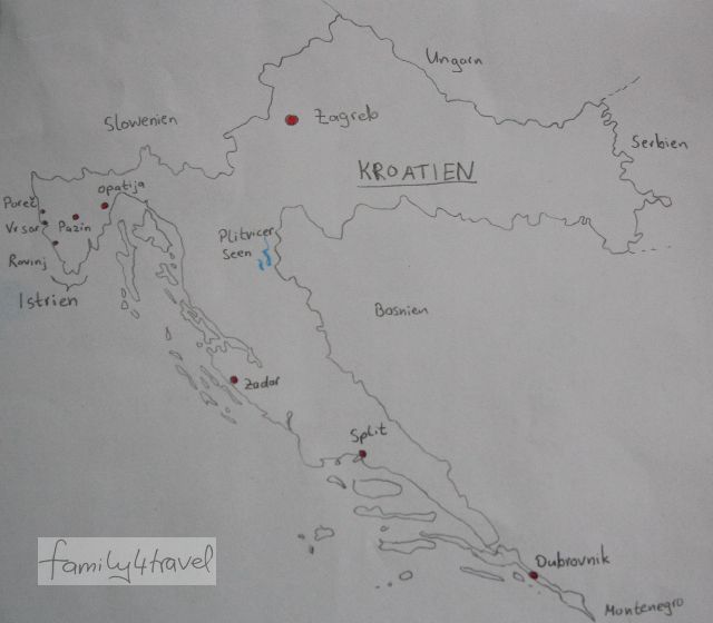 Kroatien mit Kindern Karte unsere Erfahrungen
