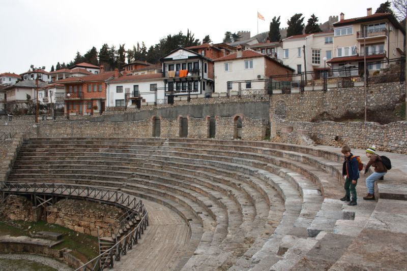 Amphietheater von Ohrid, Mazedonien.
