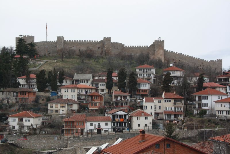 Festung über Ohrid, Mazedonien. 