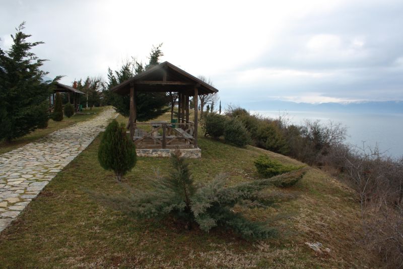 Kastell mit Picknickplatz bei Ohrid, Mazedonien