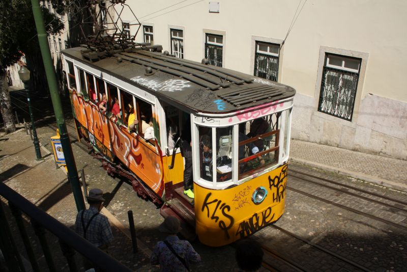 Ascensor da Gloria, Lissabon, Portugal