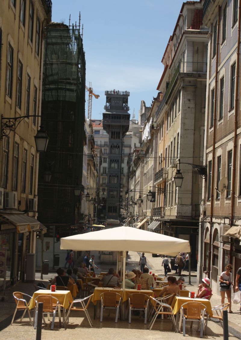 Restaurant und Elevador Santa Justa, Lissabon, Portugal