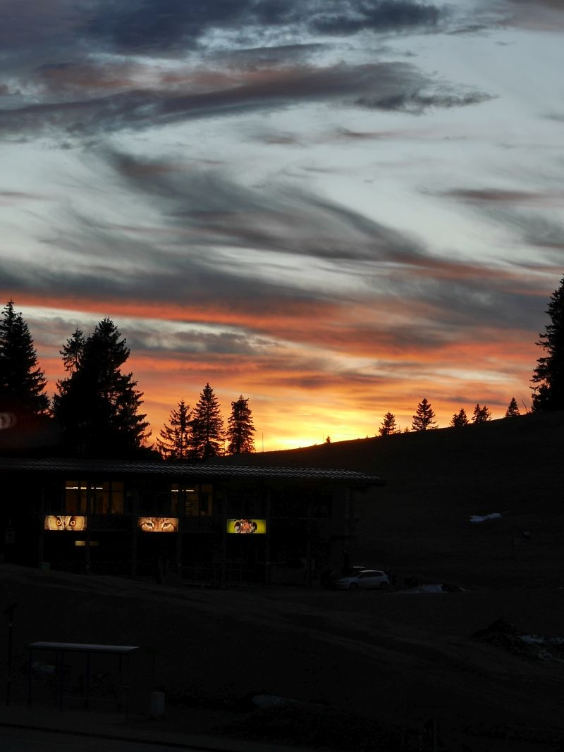 Familienurlaub Feldberger Hof, Sonnenuntergang