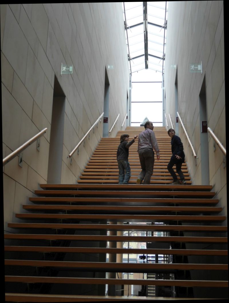 Hildesheim mit Kindern, Roemer- und Pelizaeus-Museum, Treppe