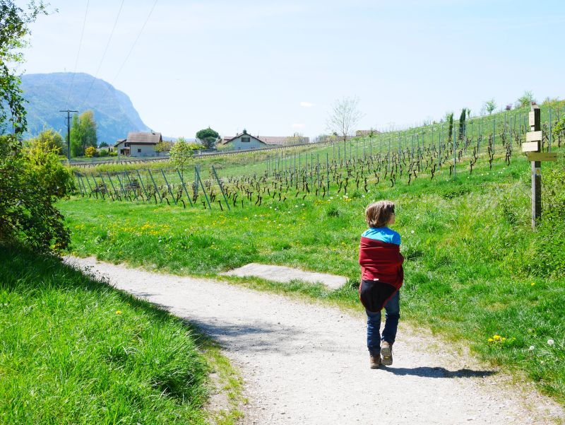 Backpacking mit Kind in der Schweiz, Annemasse, Frankreich