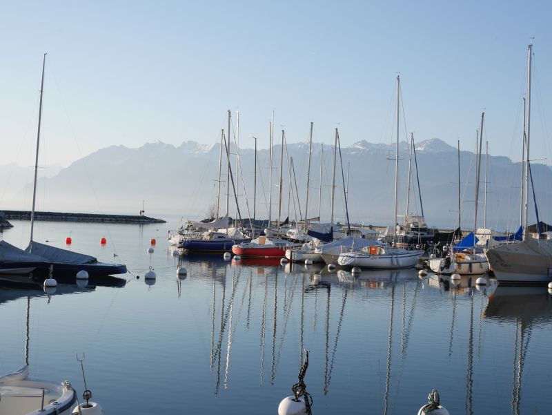 Hafen Pully, Lausanne, Genfer See, Schweiz