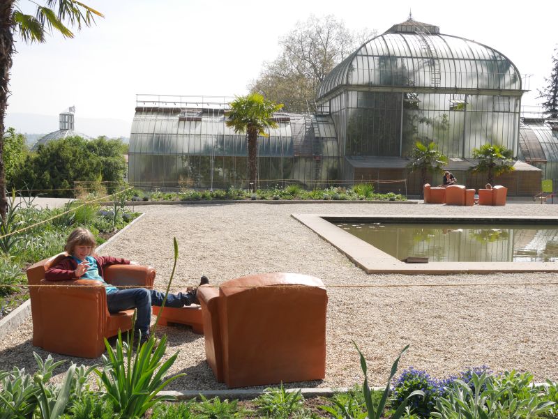 Botanischer Garten, Genf mit Kind