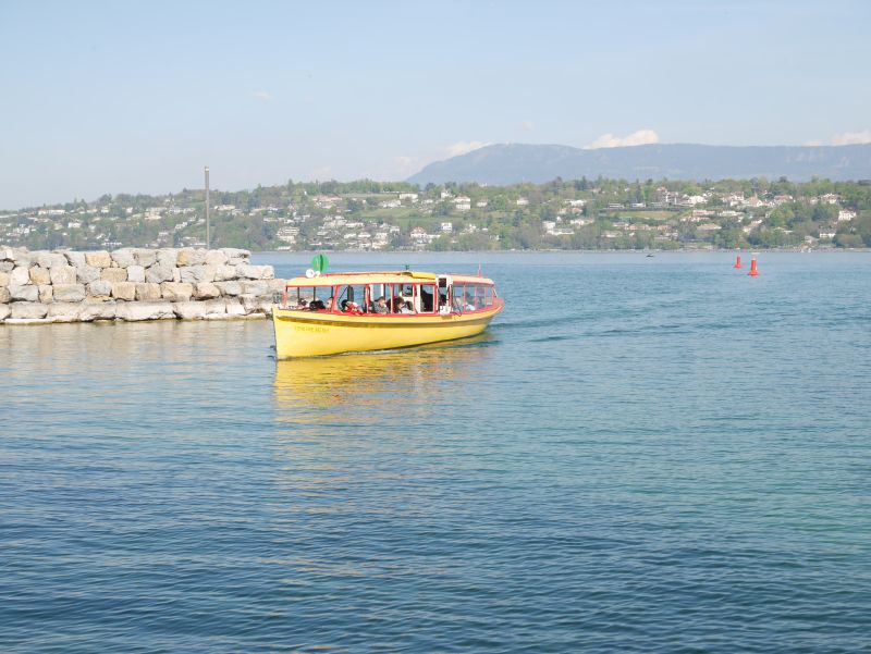 Genf mit Kind, Bus Boot über Genfer See