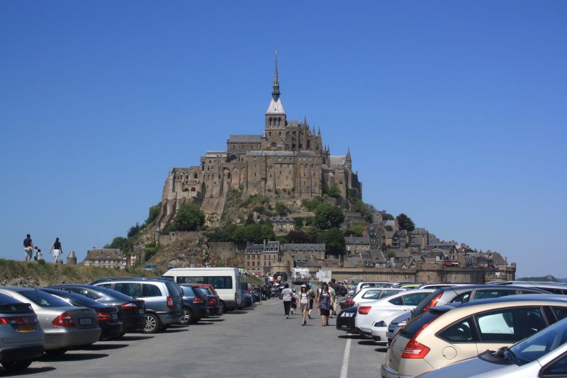 Mont Saint Michel, Frankreich, Parkplatz