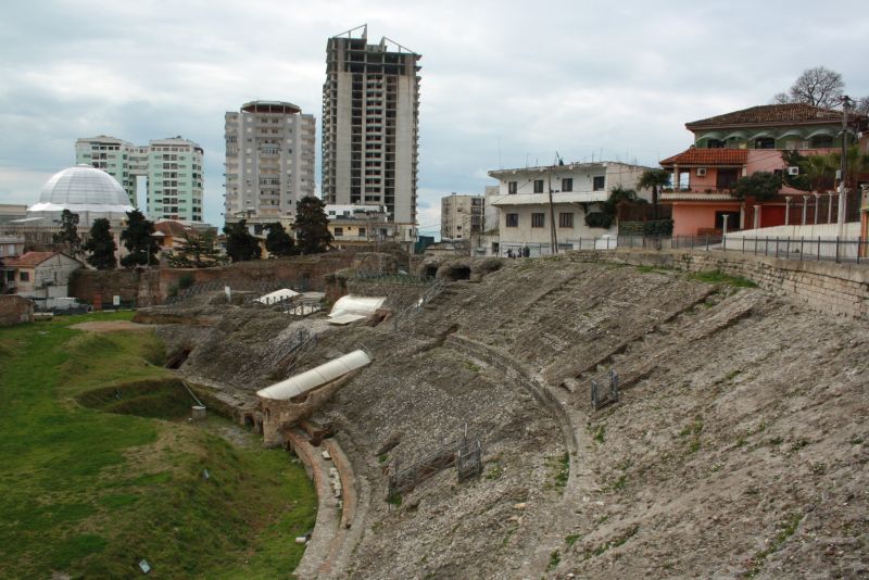 Amphitheater von Durres, Urlaub in Albanien