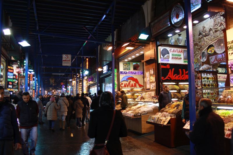 Der Ägyptische Basar in Istanbul. 