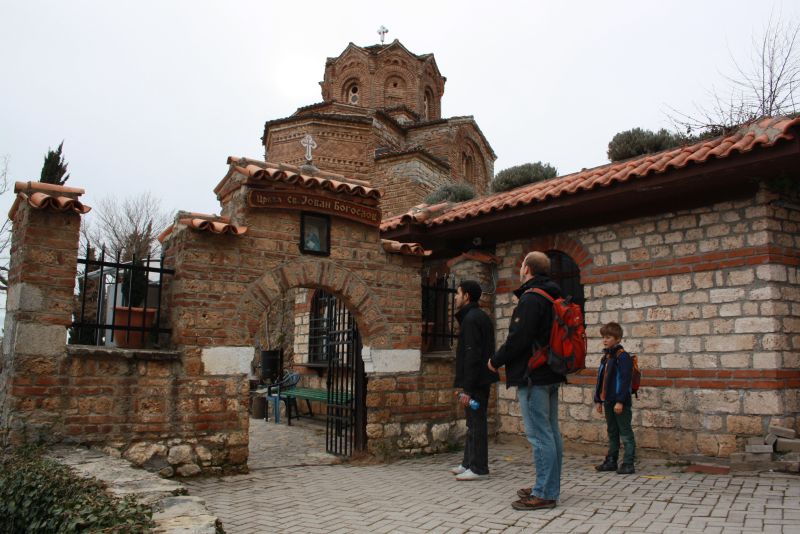 Ohrid, Mazedonien mit Kindern, Kirche