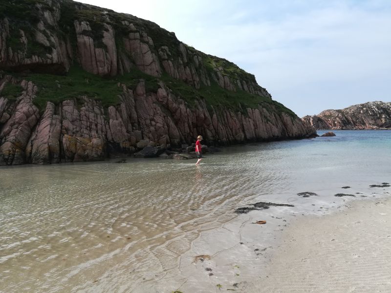 Strandurlaub in Schottland, Baden im Meer in Schottland