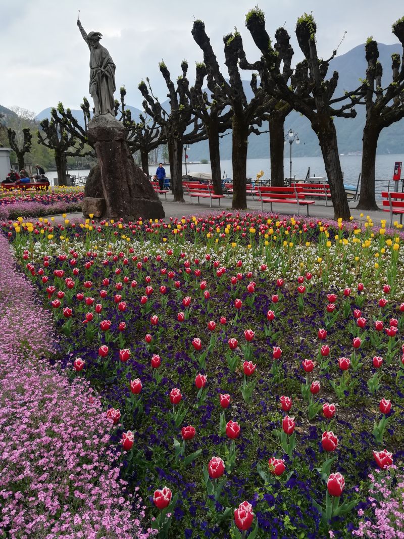 Schweiz, Tessin, Lugano promenade