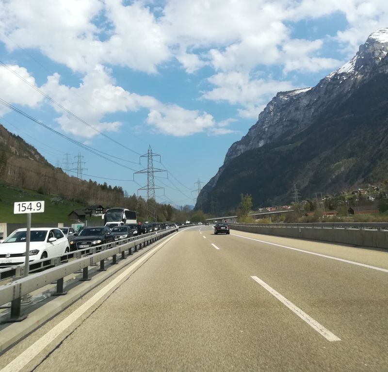 Schweiz Autobahn Gotthard-Tunnel