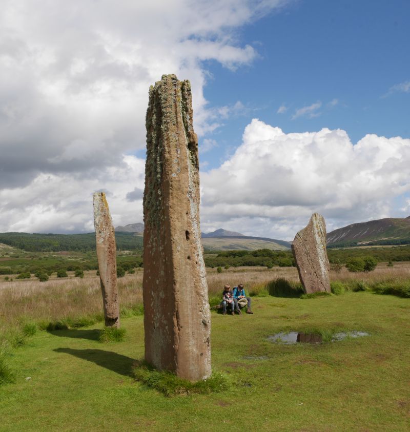 arran mit kindern machrie moore steinkreis schottland