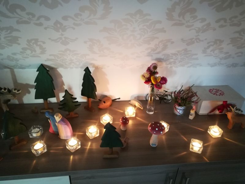 Weihnachten Maria Josef Kerzen