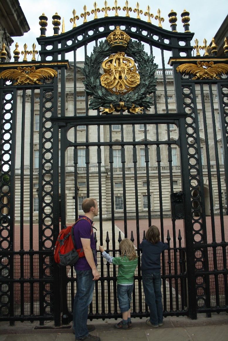 I like the fence better than the palace (at Buckingham Palace).