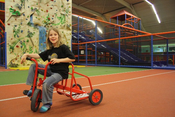 His majesty chose to spend the day at the indoor playground that used to be a tennis court. 