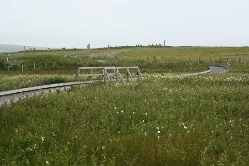 Orkney-Inseln an einem Tag Fußweg vom Parkplatz am Ring of Brodgar, Orkney Inseln.