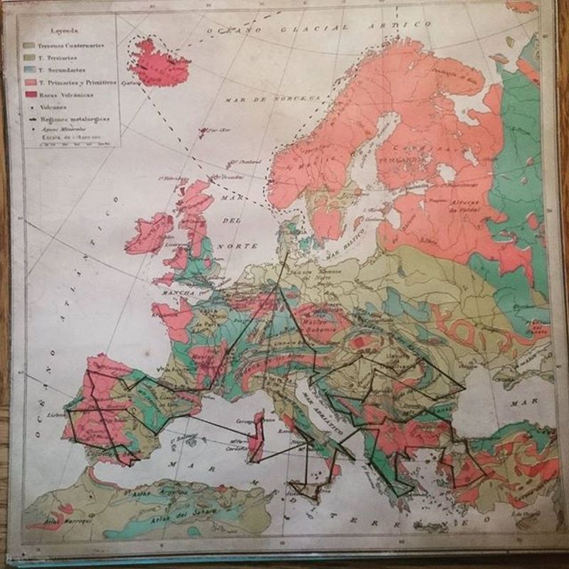 Rundreise durch Europa, Karte mit Route