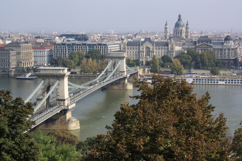 Ungarn, Budapest, Donau, Kettenbrücke
