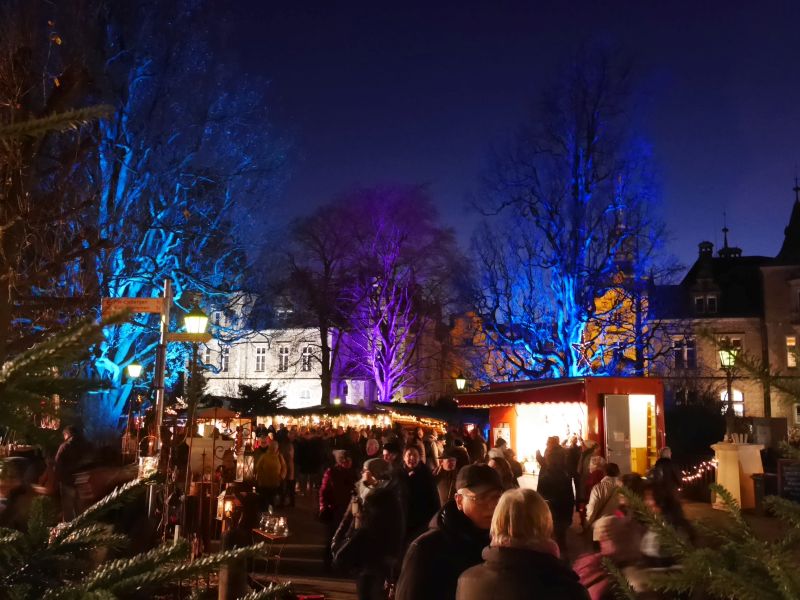Weihnachtszauber Schloss Bückeburg mit Kindern, abends