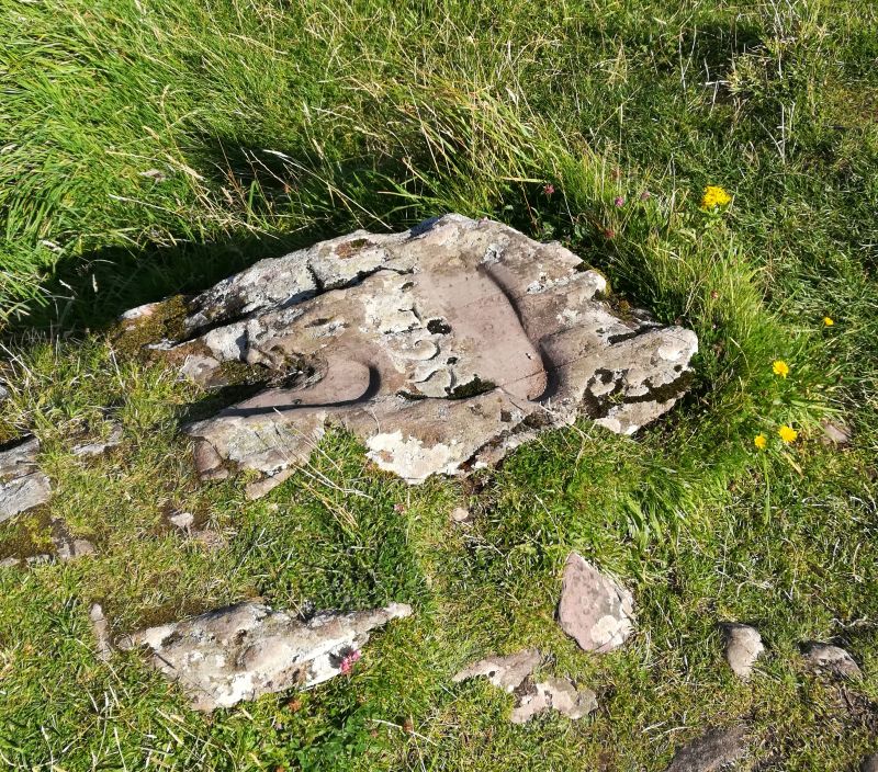 Columbas Fußabdrücke, Southend, Mull of Kintyre, Schottland