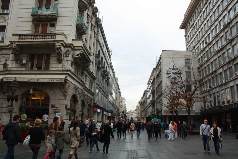 Belgrad, Fußgängerzone. 