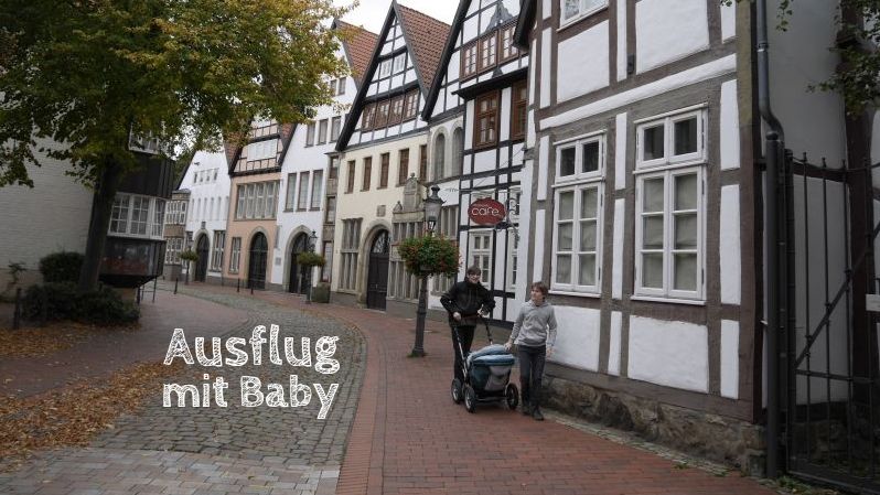 ausflug mit Baby im Kinderwagen