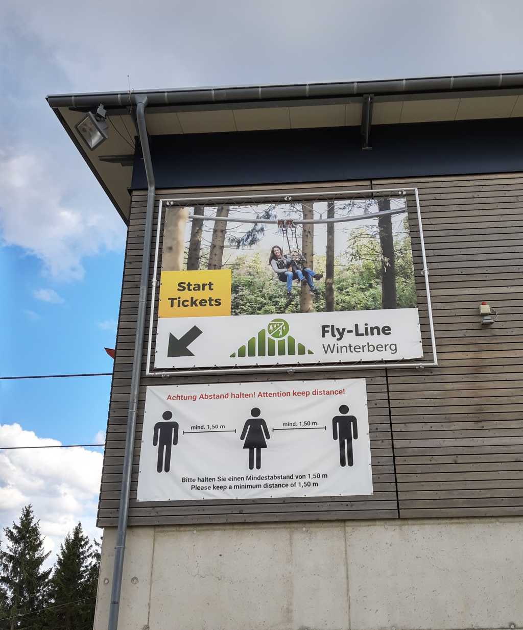 erlebnisberg kappe sauerland flyline schild