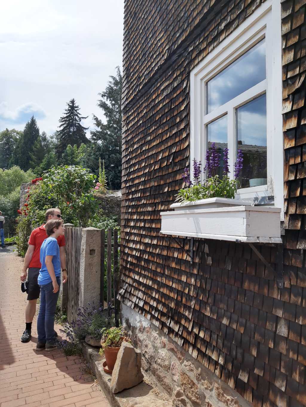 rhoen traditionelle holzfassade bischofsheim