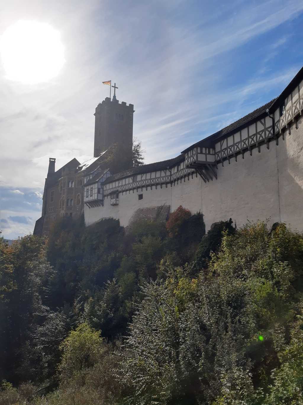 thueringen wartburg beliebte ansicht burgmauer