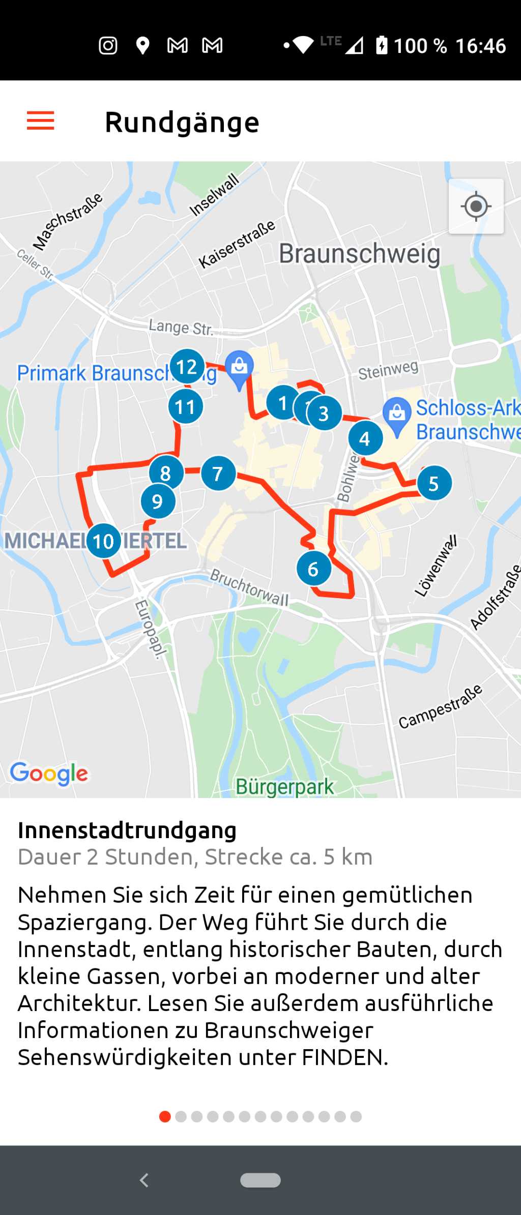 Screenshot Braunschweig App