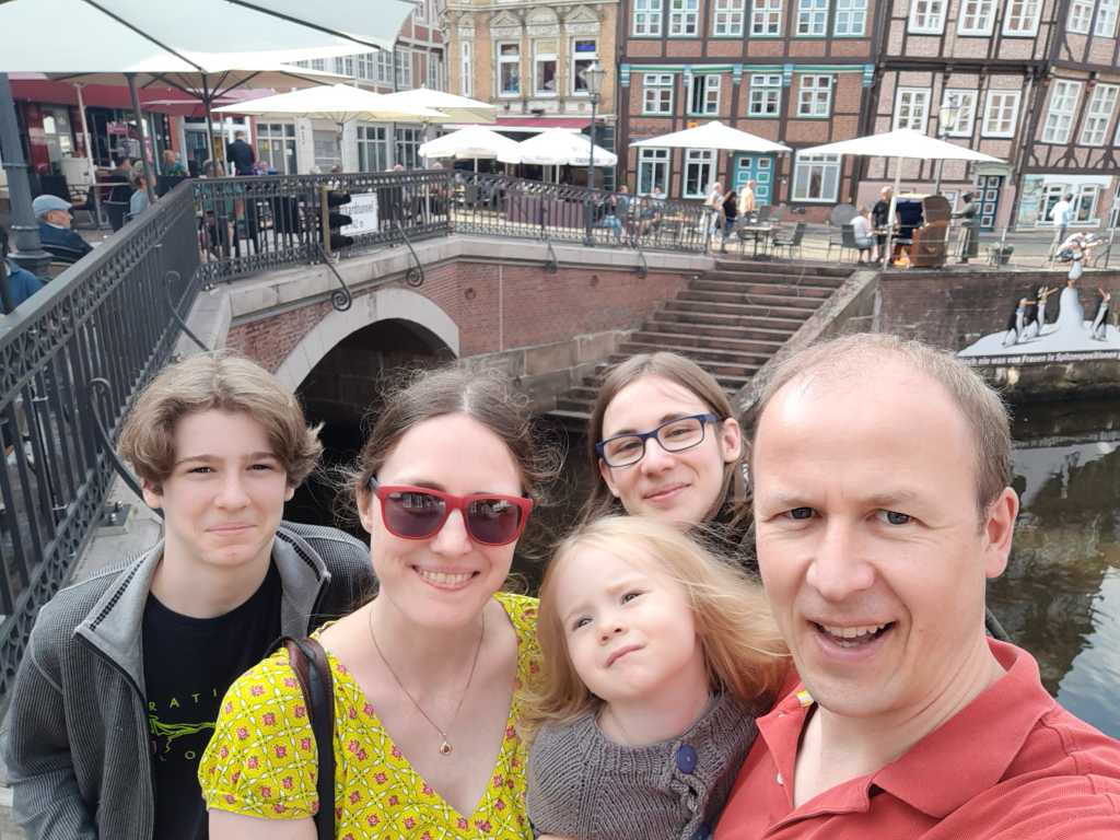 stade alter hafen familienfoto selfie