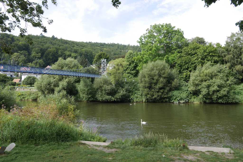 hann münden weserstein fußgängerbrücke