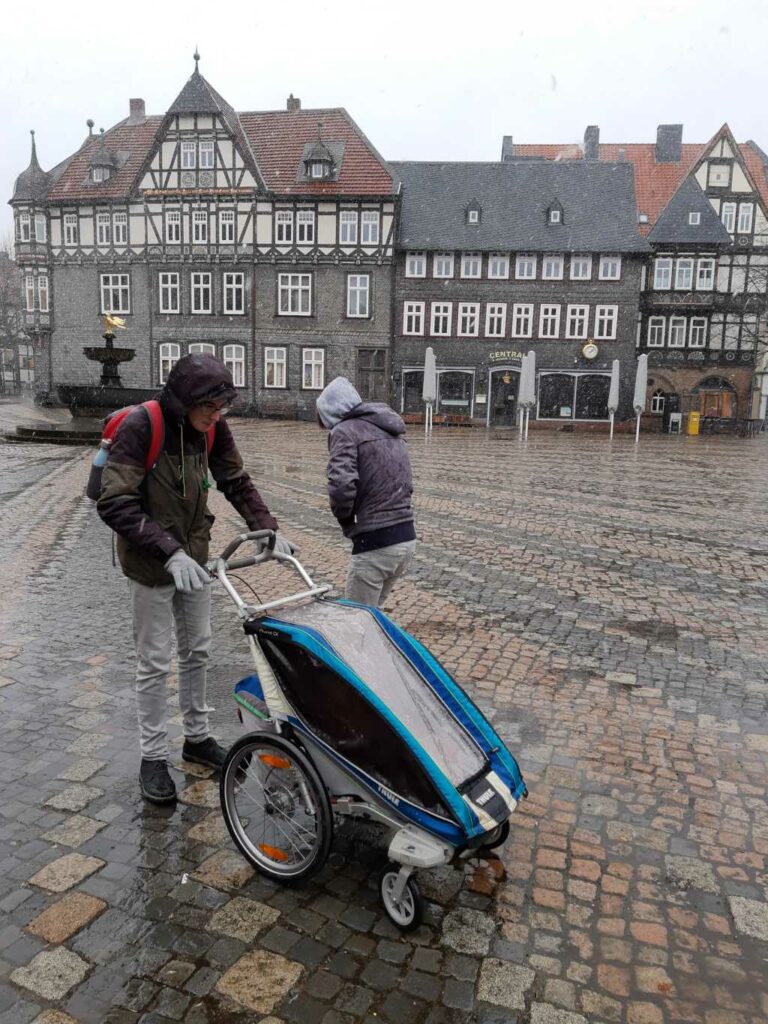 goslar marktplatz regen